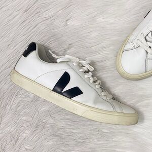 Veja Campo Leather White Black Classic Minimalist Casual Sneakers